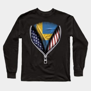 Swede Flag  Sweden Flag American Flag Zip Down - Gift for Swede From Sweden Long Sleeve T-Shirt